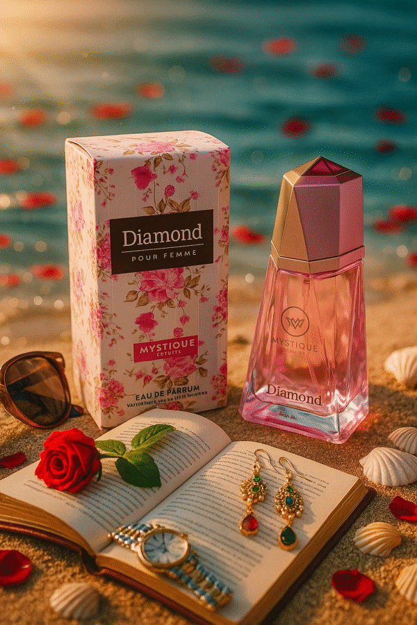 MYSTIQUE PERFUMES - DIAMOND Perfume EDP Spray | Floral Citrus Fruity Rose Powdery Fresh Musky Woody Sweet Fragrance