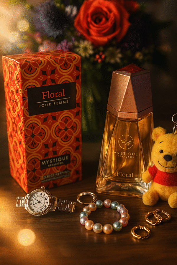 MYSTIQUE PERFUMES - FLORAL Perfume EDP Spray | Floral Fresh Fruity Musky Rose Powdery Woody Green Amber Fragrance