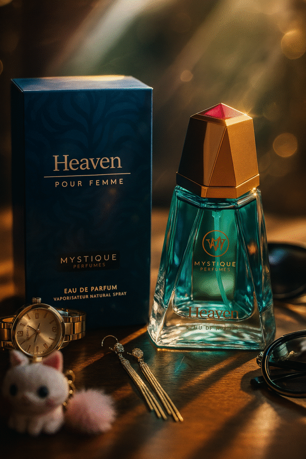 MYSTIQUE PERFUMES - HEAVEN Perfume EDP Spray | Mossy Rose Woody Fresh Spicy Earthy Aromatic Musky Powdery Warm Spicy White Floral Fragrance