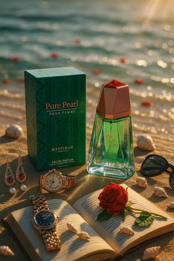 MYSTIQUE PERFUMES - PURE PEARL Perfume EDP Spray | Fruity Musky Powdery Rose Sweet Amber Citrus Floral Animalic Woody Fragrance